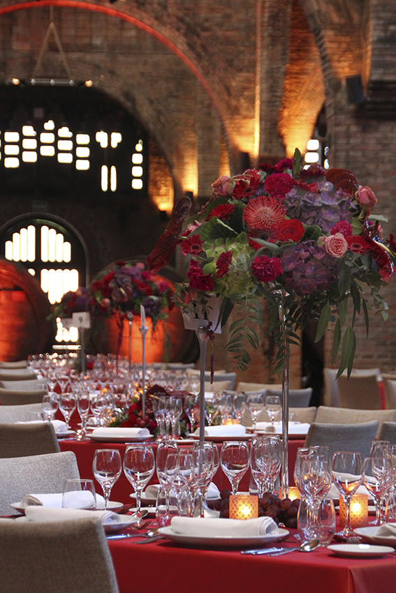 Centros florales en altura para eventos en Barcelona