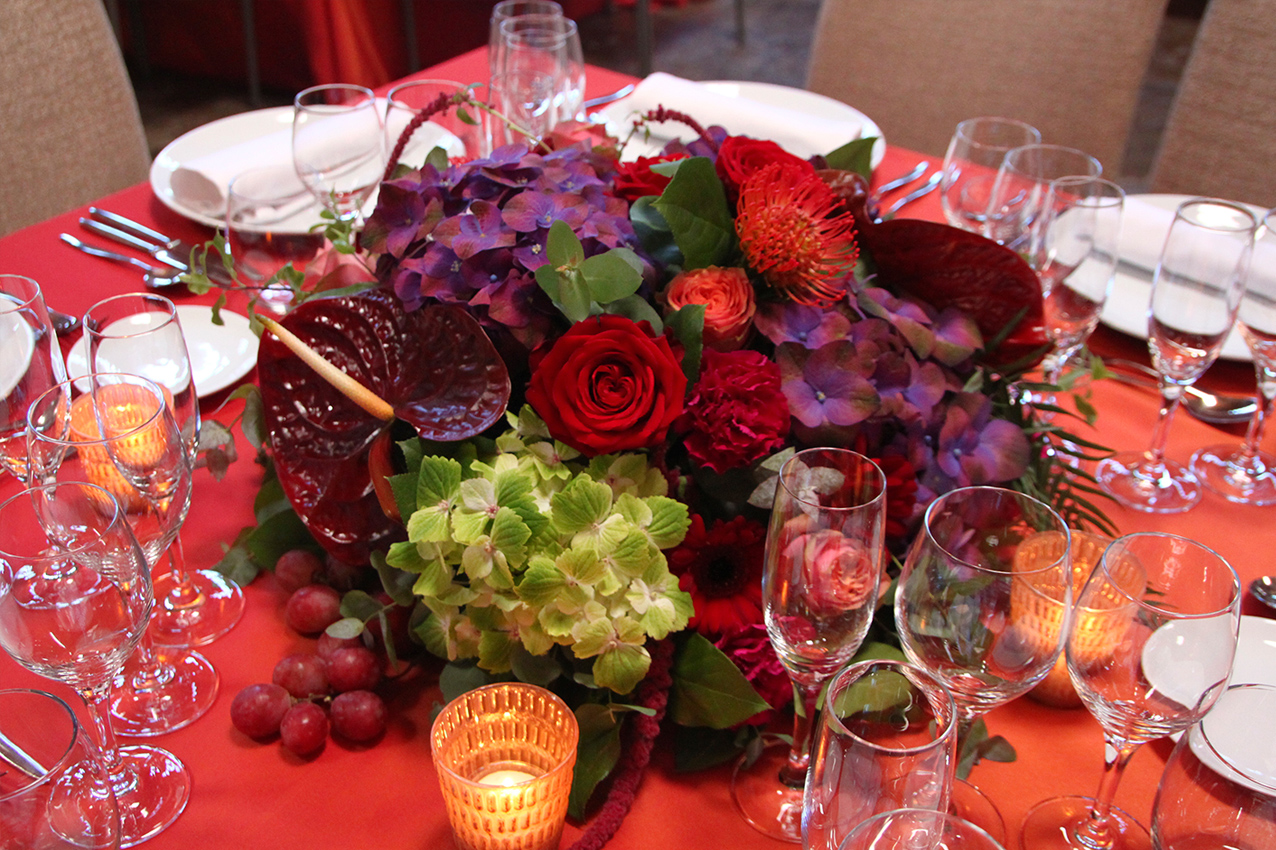 Centro floral para eventos
