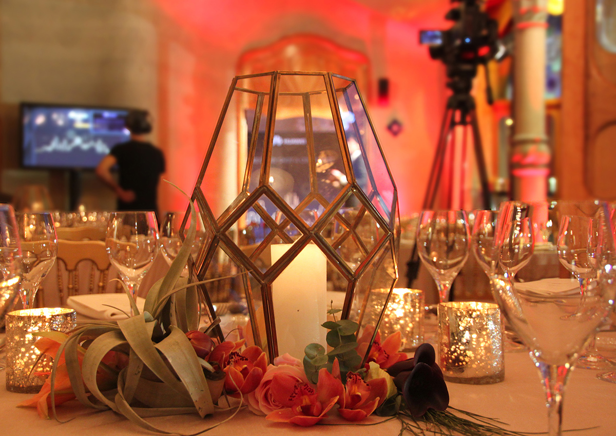 Velas y flores para eventos